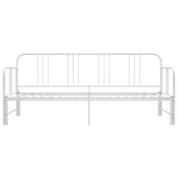 vidaXL Slaapbankframe uittrekbaar metaal wit 90x200 cm