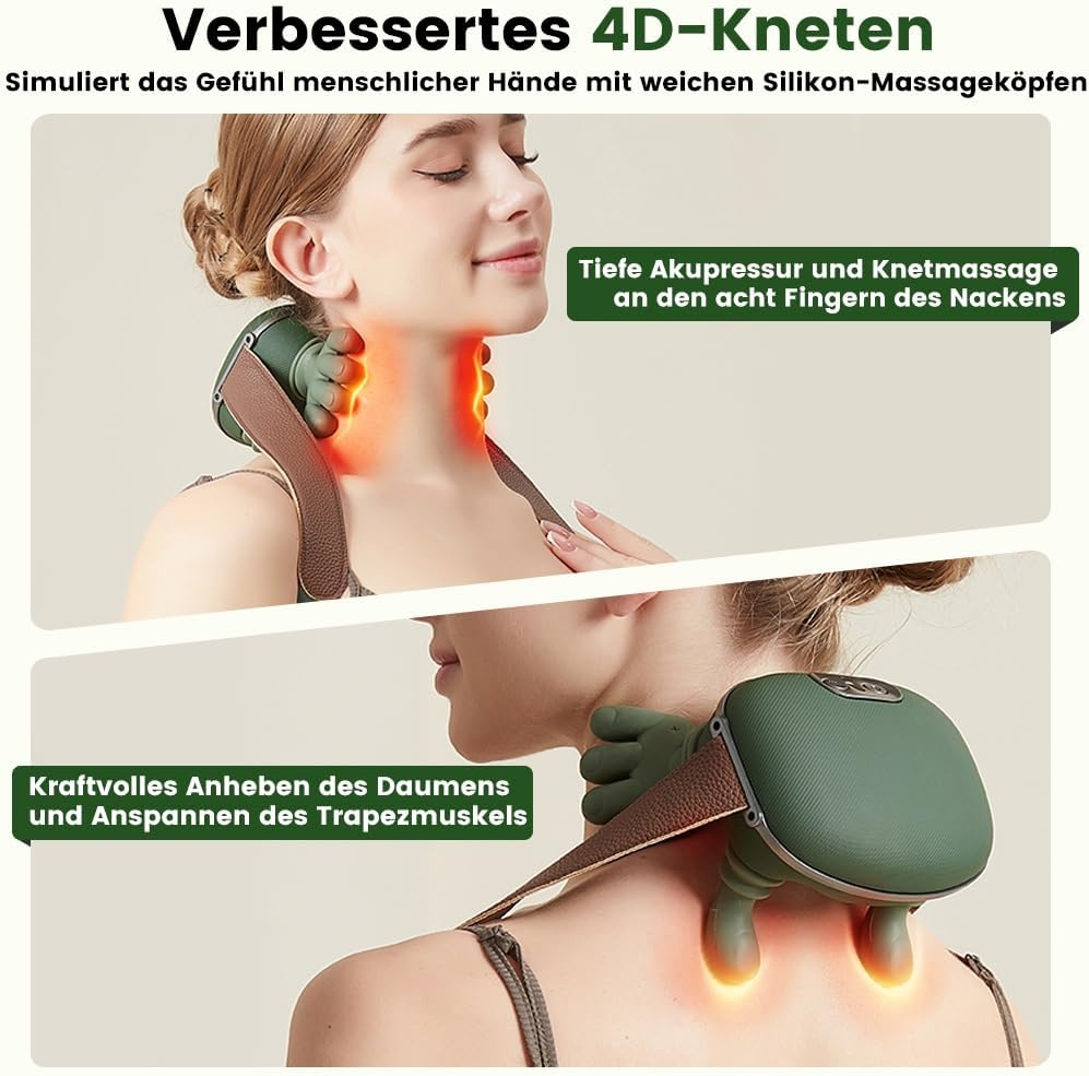 Elektrisch nekmassageapparaat (geel)