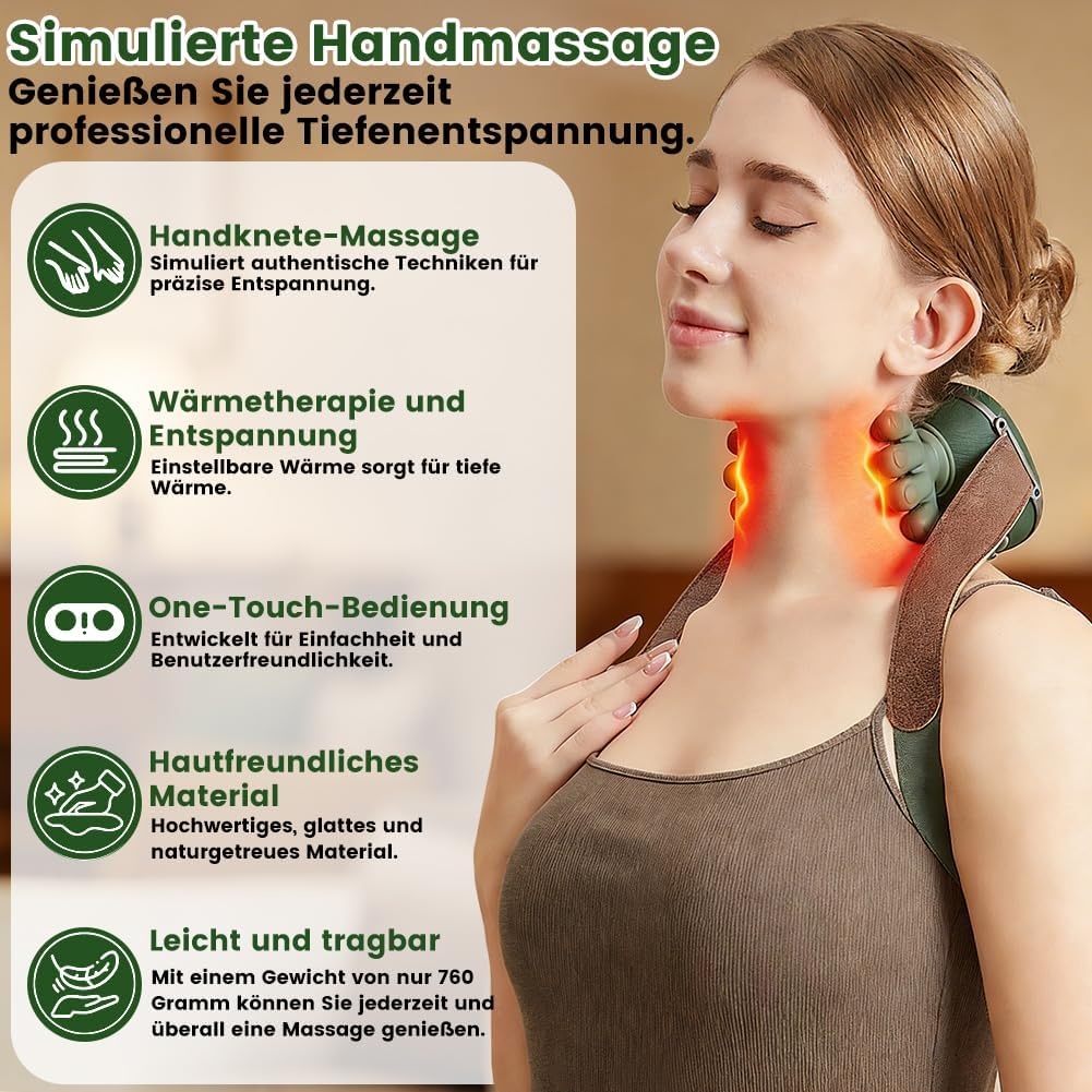 Elektrisch nekmassageapparaat (geel)