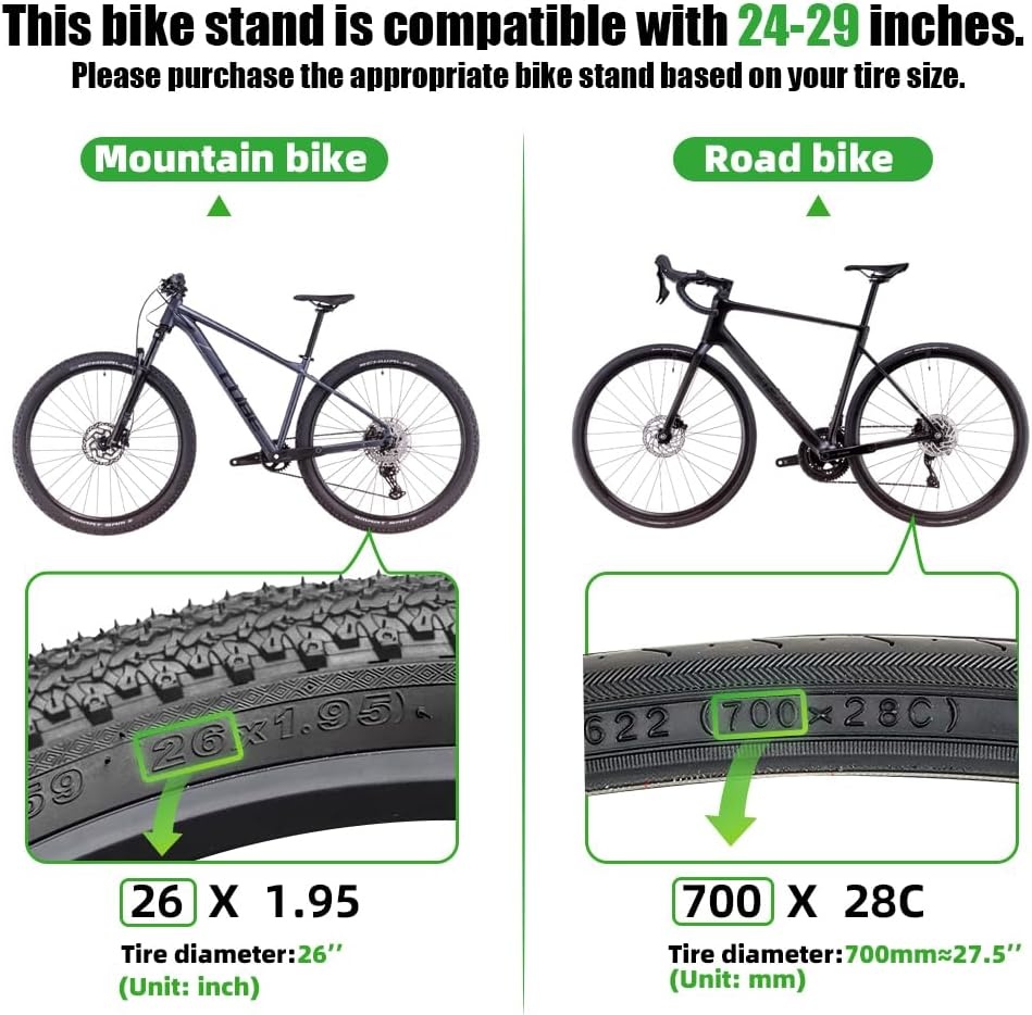 RBRL Verstelbare Fietsstandaard - Geschikt voor 24-29 Inch MTB en E-bike - Zwart