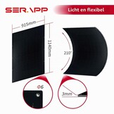 SAT-220-F8MP 400 W flexibele zonnepaneelset, 2x220 W, balkon-PV - Maat 2x220W