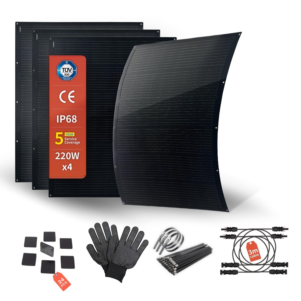 SAT-220-F8MP 400 W flexibele zonnepaneelset, 2x220 W, balkon-PV - Maat 2x220W