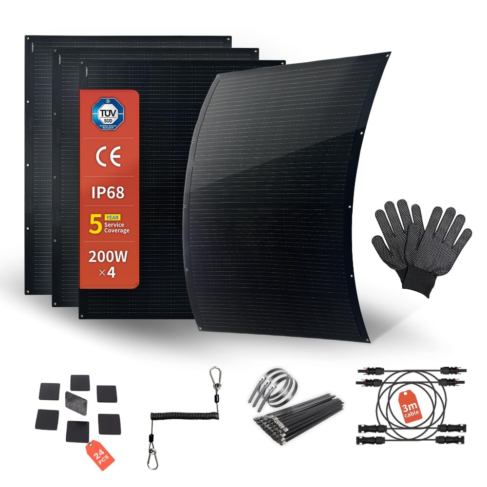 SAT-220-F8MP 400 W flexibele zonnepaneelset, 2x220 W, balkon-PV - Maat 2x220W