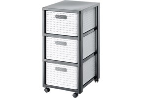 Rolcontainer Wit Rotanlook - 3 Lades (33% Korting)