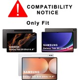 ROOFEI Galaxy Tab S10Ultra/S9 hoes met toetsenbord QWERTZ - afneembaar toetsenbord met touchpad - 7-kleurige verlichting, toetsenbordhoes voor 14,6 inch Samsung Tab S10 2024/S9