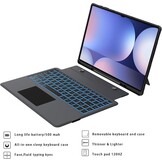 ROOFEI Galaxy Tab S10Ultra/S9 hoes met toetsenbord QWERTZ - afneembaar toetsenbord met touchpad - 7-kleurige verlichting, toetsenbordhoes voor 14,6 inch Samsung Tab S10 2024/S9