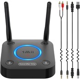 1Mii B06TX Bluetooth-Zender voor Tv, aptX HD/LL, Dual Link, 2 Koptelefoons