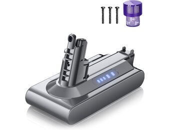 V10 accu voor Dyson, Powtree vervangingsaccu voor Dyson V10 SV12 Absolute Animal Motörhead Fluffy Total Clean Cyclone 206340 969352-02 draadloze stofzuiger (3 Schroeven + 1 Filter)