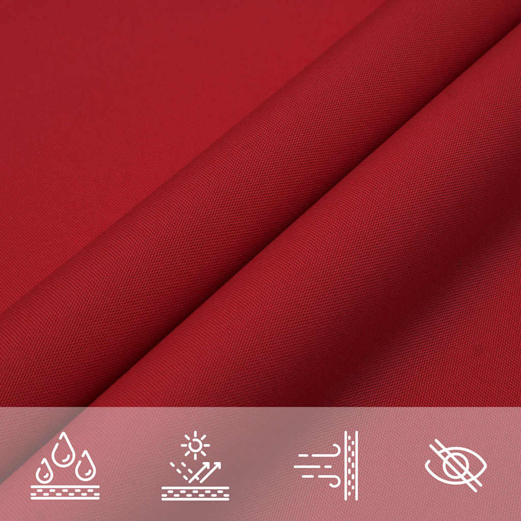 vidaXL Zonnescherm rechthoekig 5x6 m oxford stof rood