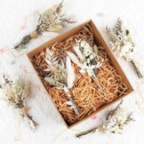 12 stuks mini-boeket gedroogde bloemen, mini-boeket, gedroogde bloemen, natuurlijke gedroogde bloemen, decoratie met steel, voor doe-het-zelf, foto, fotografie, rekwisieten, vaas, bruiloft