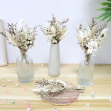 12 stuks mini-boeket gedroogde bloemen, mini-boeket, gedroogde bloemen, natuurlijke gedroogde bloemen, decoratie met steel, voor doe-het-zelf, foto, fotografie, rekwisieten, vaas, bruiloft