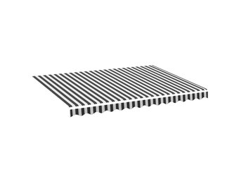vidaXL Vervangingsdoek voor luifel 3,5x2,5 m antracietkleurig en wit