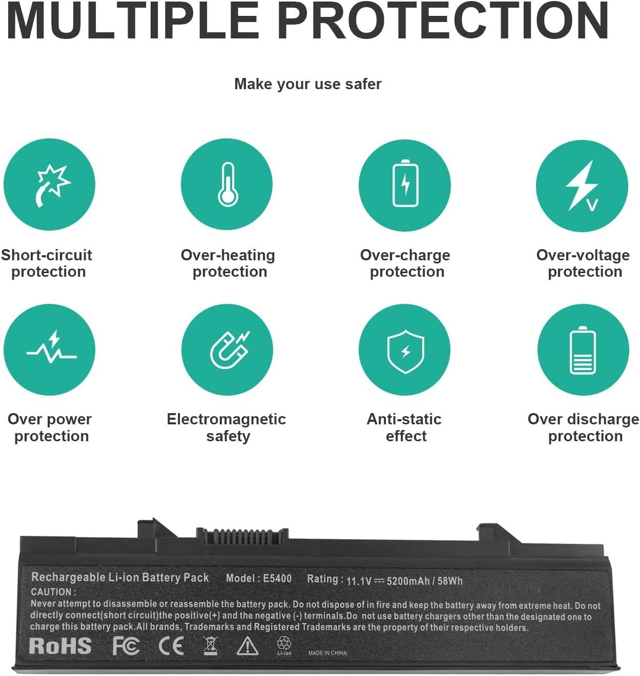 ASUNCELL Laptopaccu voor Dell Latitude E5400 E5500 E5400N E5410 E5500N E5510 KM668 KM742 KM752 KM760 KM970 MT186 MT332 RM649 RM656 RM66 66. 1. x RM666 8 PW640 PW649 PW651 WU841 WU843 WU852