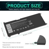 ASUNCELL 33YDH 56WH 15,2V Laptop Batterij voor Dell Inspiron 17 7000 15 7577 17 7773 17 7778 17 7779 2in1 17 7786 Series 33YDH PVHT1 W7NKD 81PF3 088 1PF3P3P3. 0E P30E001 DNCWSCB6106B