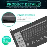 ASUNCELL 33YDH 56WH 15,2V Laptop Batterij voor Dell Inspiron 17 7000 15 7577 17 7773 17 7778 17 7779 2in1 17 7786 Series 33YDH PVHT1 W7NKD 81PF3 088 1PF3P3P3. 0E P30E001 DNCWSCB6106B