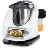 PUERSI Glijplank voor Thermomix TM6/TM5, 2e generatie, plank voor Thermomix met wielen, licht glijdend bamboe rolplank/slider - Zwart