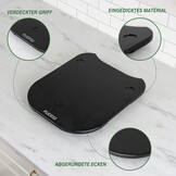 PUERSI Glijplank voor Thermomix TM6/TM5, 2e generatie, plank voor Thermomix met wielen, licht glijdend bamboe rolplank/slider - Zwart
