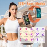 128+ sportmodi, smartwatch voor dames en heren, gezondheidstracker, ideaal cadeau