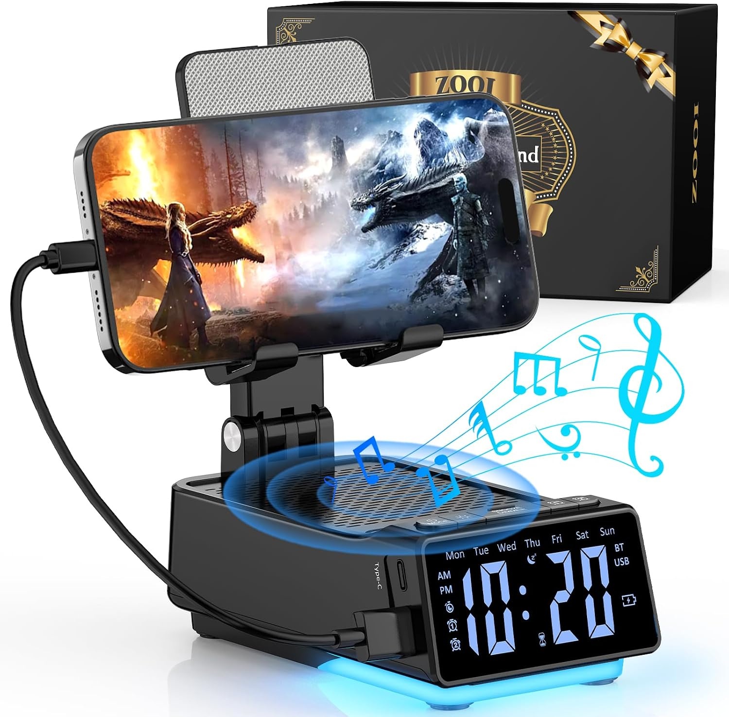 ZOOI Cadeaus voor mannen, bluetooth-luidspreker met telefoonstandaard, gadgets, verjaardagscadeau voor mannen, cadeaus voor papa, mannencadeau, adventskalender, vulling