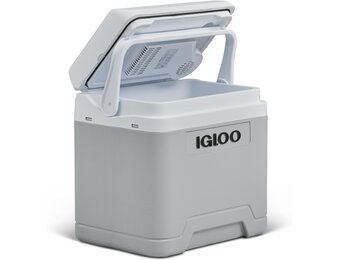 IGLOO IE24 elektrische koelbox, 12V en 230V, 24L – compacte mini-koelkast voor auto, camping, vakantie, boot en festivals – lichtgewicht en draagbaar, met praktisch kabelvak en Eco/Max-modus - Maat 24 L