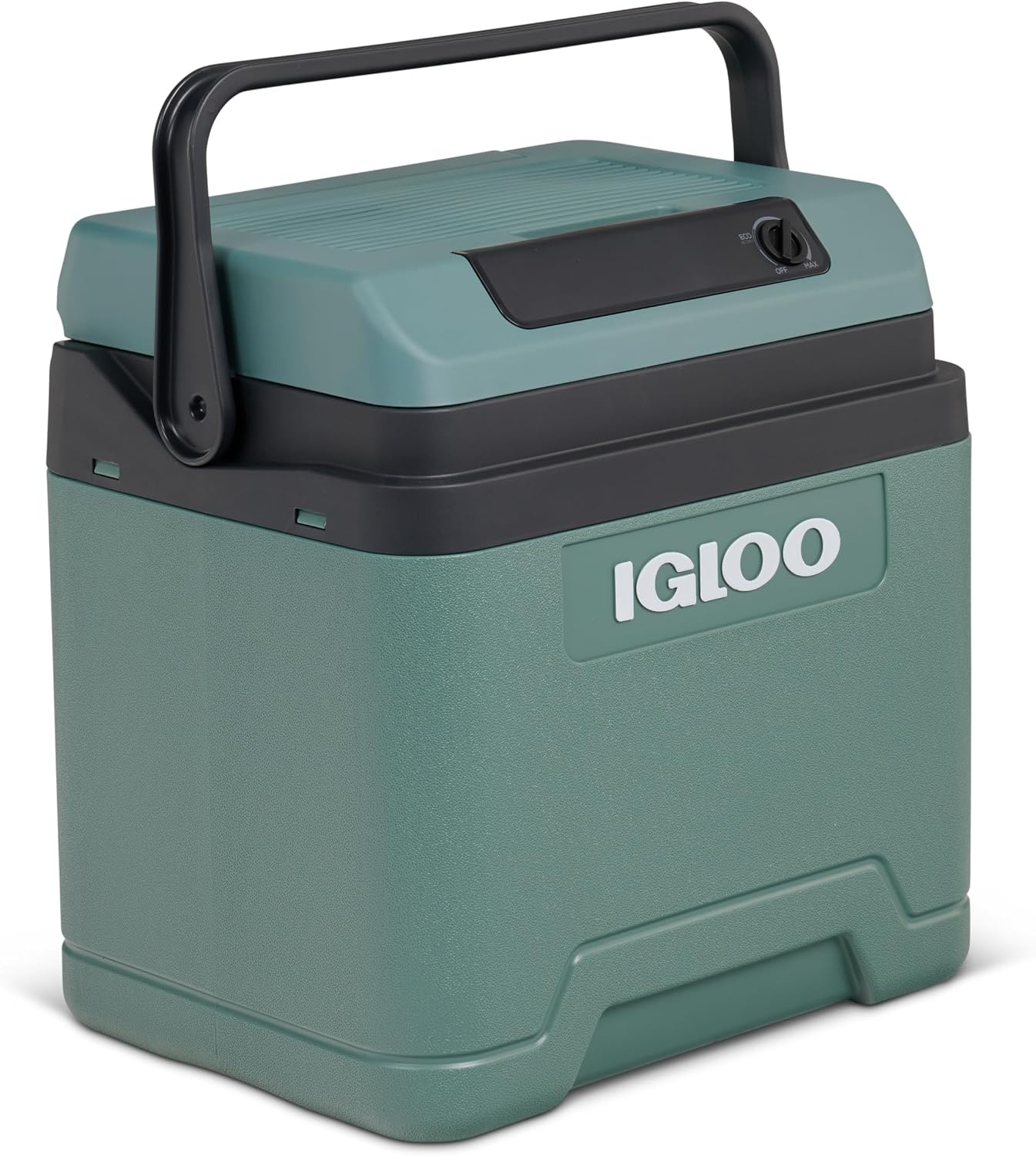 IGLOO IE24 elektrische koelbox, 12V en 230V, 24L – compacte mini-koelkast voor auto, camping, vakantie, boot en festivals – lichtgewicht en draagbaar, met praktisch kabelvak en Eco/Max-modus - Maat 24 L