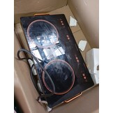 NOXTON glaskeramische kookplaat 2 platen, draagbaar met handvat, 220-240V, 3200W, timer, kinderbeveiliging, restwarmte-indicator