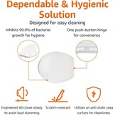 Amazon Basics Toiletbril, robuuste toiletzitting van ureummateriaal met soft-close-mechanisme, gemakkelijk afneembaar, U-vormig, 37 x 42,5 cm, universele maat, wit