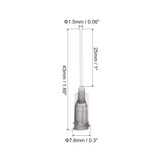 sourcing map 10 stuks 16G plastic doseernaalden, 1 inch, PTFE lijm, naald, buis, stomp, luer, vergrendelingspunten met PP, flexibele naald voor vloeibare lijm, pistool, grijs