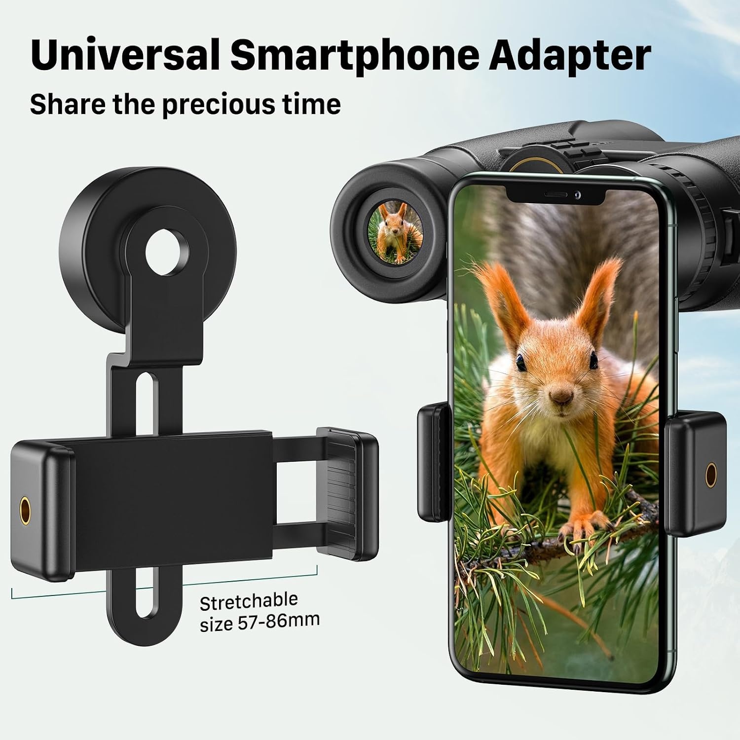 Kylietech Verrekijker 12x42 HD Compacte Verrekijker Waterdicht voor Vogels Kijken, Wandelen, Jagen, Sightseeing, FMC-Lensverrekijker incl. Draagtas, Draagriem en Smartphone-Adapter