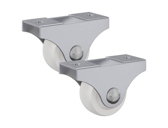 vidaXL Caster 2 st Wit 42 x 11,5 x 29 mm IJzer