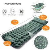 CALIYO Opblaasbare Kampeermatras, Ultralichte Enkele Luchtmatras, Wandelen Slaapmat met Ingebouwde Voetpomp voor Kamperen en Outdoor Avonturen