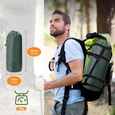 CALIYO Opblaasbare Kampeermatras, Ultralichte Enkele Luchtmatras, Wandelen Slaapmat met Ingebouwde Voetpomp voor Kamperen en Outdoor Avonturen