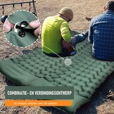 CALIYO Opblaasbare Kampeermatras, Ultralichte Enkele Luchtmatras, Wandelen Slaapmat met Ingebouwde Voetpomp voor Kamperen en Outdoor Avonturen