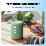 Tribit StormBox Mini+ Bluetooth-luidspreker 12 W, 360° ruimtegeluid, 12 uur speeltijd, Bluetooth 5.4, IPX7, RGB-verlichting, TWS-koppeling, type-C, ondersteunt AAC/SBC, draagbaar thuis/buiten/op reis