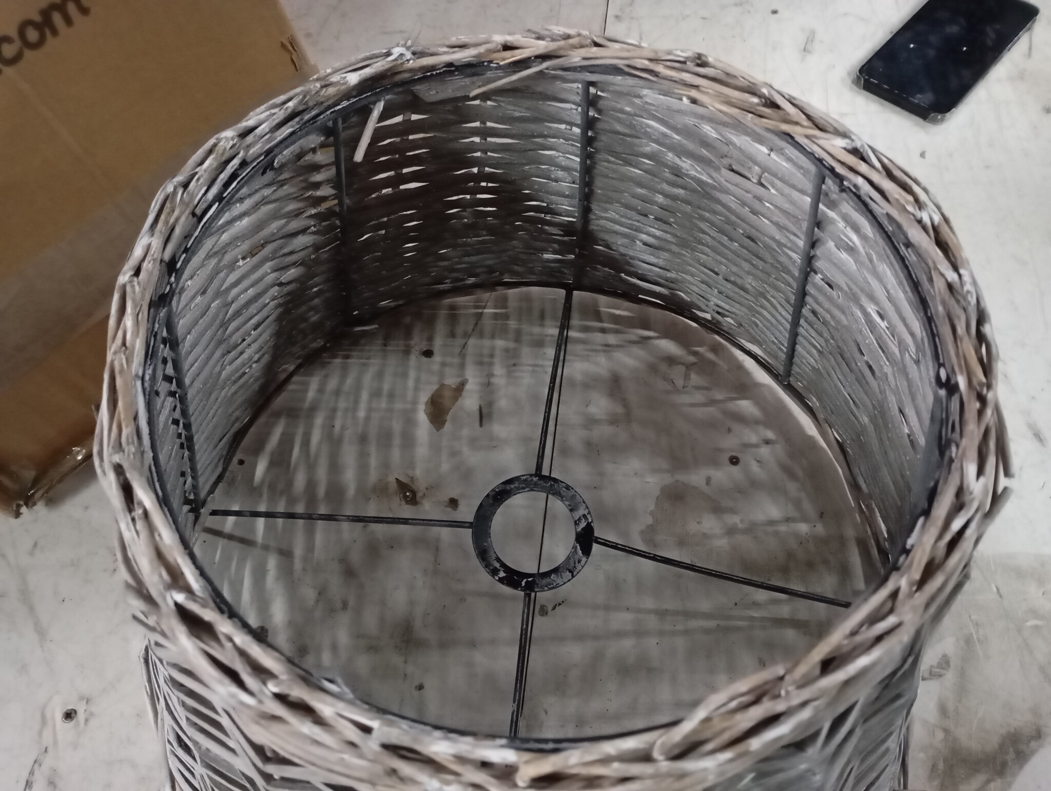vidaXL Lampenkap Ø40x26 cm wicker bruin