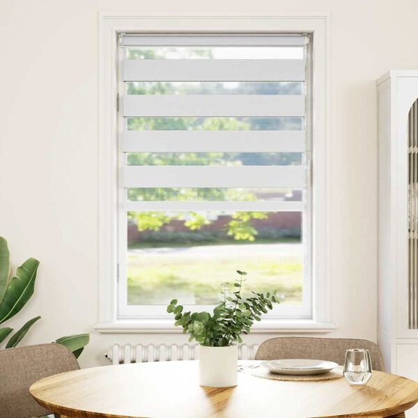 vidaXL Zebra Blind 75x100 cm stofbreedte 70,9 cm polyester wit