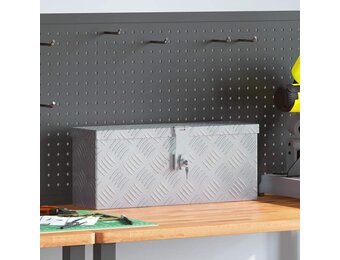 vidaXL Aluminium kist 48,5x14x20 cm zilverkleurig
