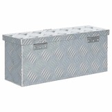 vidaXL Aluminium kist 48,5x14x20 cm zilverkleurig