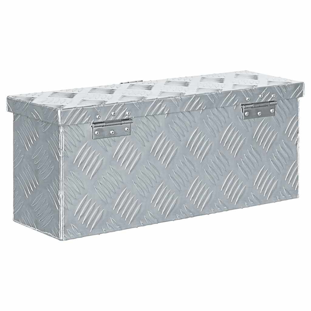 vidaXL Aluminium kist 48,5x14x20 cm zilverkleurig