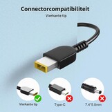 300W 20V 15A Adapter lader voor Len-ovo Legion Gaming Notebook 5 7 5i 7i Pro5 Pro5i Pro7 ThinkPad R9000P Y9000K Y9000X R7000P 9000K ADL300SDC3A SA10R16956 5A10W86289 USB Vierkante Tip voedingskabel