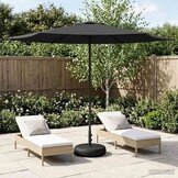 vidaXL Tuinparasol met Basis Rechthoekig 3 x 3 m Polyester
