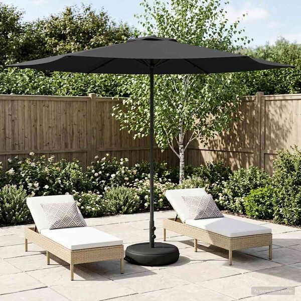 vidaXL Tuinparasol met Basis Rechthoekig 3 x 3 m Polyester