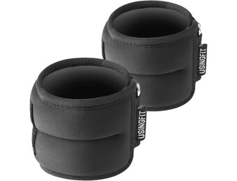 USINGFIT gewichtsmanchetten pols- & enkelgewichten enkel pols gewicht 2 * 0,5Kg / 2 * 1Kg / 2 * 1,5Kg / 2 * 2Kg voet benen armen gewichten polsgewicht, voor fitness, gymnastiek, hardlopen