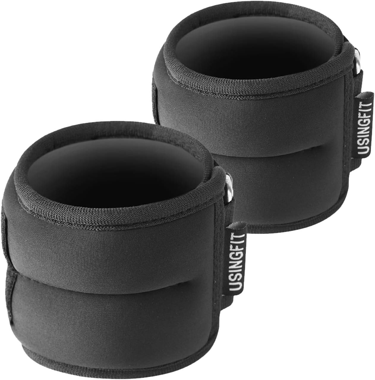 USINGFIT gewichtsmanchetten pols- & enkelgewichten enkel pols gewicht 2 * 0,5Kg / 2 * 1Kg / 2 * 1,5Kg / 2 * 2Kg voet benen armen gewichten polsgewicht, voor fitness, gymnastiek, hardlopen