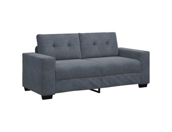 vidaXL Loveseat bank 180x77x82 cm fluweel donkergrijs