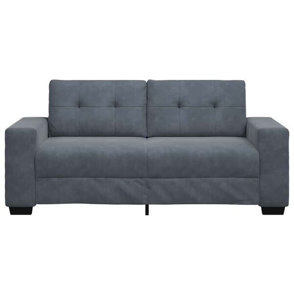 vidaXL Loveseat bank 180x77x82 cm fluweel donkergrijs