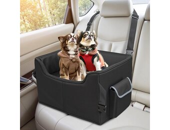 Babenest Autostoel voor honden, zeer stabiel, met veiligheidsgordel voor honden, opvouwbaar, wasbaar en grote capaciteit, voor voor- en achterbank (L)