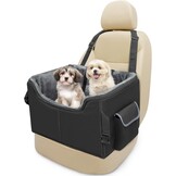 Babenest Autostoel voor honden, zeer stabiel, met veiligheidsgordel voor honden, opvouwbaar, wasbaar en grote capaciteit, voor voor- en achterbank (L)