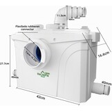700W Afvalwaterpompen vuilwatersysteem Huishoudelijk Opvoerstation Hefsysteem Afvalwaterpomp met Roestvrijstalen Schoepen en Actieve voor Douche Keuken Wastafel Debiet tot 200L/min