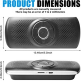 Handsfree-installatie voor auto, Bluetooth 4.2, handsfree, met clip, geïntegreerde microfoon, TF-kaartsleuf, luidspreker automatisch opnieuw verbinden voor GPS, muziek, oproepen, volumeregeling
